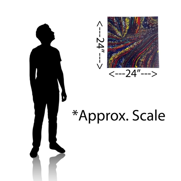 Acrylic Abstract Painting On Canvas Original Art - Picture 4 of 4